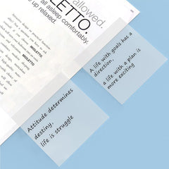 50 Sheets Transparent Sticky Notes Set 3 X 3 Inch | Material Office Stationery - Pack Of 1 Pcs