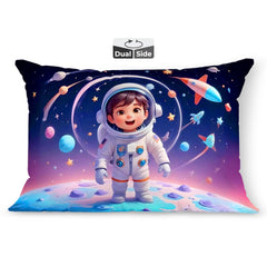 Kids Pillow Cushion With Super Soft Fabric Pillow - 12 X18 Inches | Animal & Cartoon Prints, Soft Pillow, Dual Sided Design | Multi-Purpose, Durable & Easy Care, Made In India - Design 7