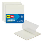 Clear Sticky Notes, Clear Sticky Notes 3 X 3 Inch - 4 Pads, 50 Notes Per Pad, 200 Sheets