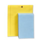 Writing Notepad Ruled 10.5x8.5 Yellow, Pack Of 6 & 5 X 8 Blue, Pack Of 12- Inch 50 -Sheet Lined