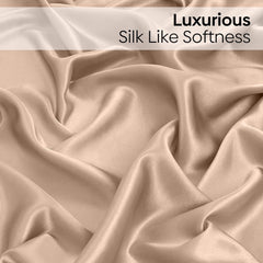 300 TC Premium Double Bedsheet Elastic Fitted For Queen Size | 60 X 78 X 10 Inches, Golden Sand With 2 Pillow Covers | Skin Friendly Fabric For Everyday Comfort