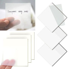 Transparent Sticky Notes, Waterproof Full Transparent Note Pads, Size - 3 Inch, Pack Of 3