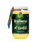 Natural Premium A2 Cow Ghee By Brahmras | Rich In Vitamins Using Traditional Bilona Method Cow Ghee Good For Baking & Frying | (1 Litr) 33.8 Ounce | Jar Pack