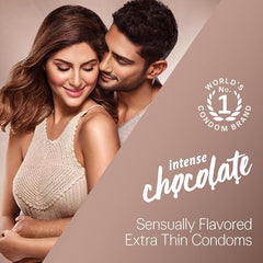 Durex Extra Thin Intense Chocolate Flavoured Condoms For Men - 12s