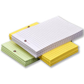 Wide Ruled 5 X 8inch 50-Sheet Lined Writing Notepad For Everyday (White, Yellow, Green) Pack Of 12