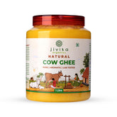 100% Pure Desi Cow Ghee By Jivika Naturals | Good Source Of Vitamin A & Healthy Desi Ghee Perfect For Digestive Health | (1 Litre) | 33.8 Ounce | Jar Pack