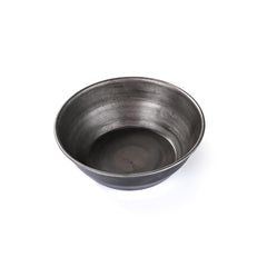 Pure Black Iron Bowl For Henna Mehendi Paste Hair Colour Bowl 8 Inches + Free 1 Hair Colour Brush