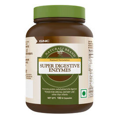 Gnc Super Digestive Enzymes Prebiotics & 11 Potent Enzymes, Reduces Bloating & Gas, Prevents Acidity & Indigestion, Supports Healthy Gut | 100 Veg Capsules, 150gm 0.3lbs