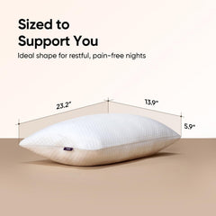 Ortho Memory Foam Pillow, Height-Adjustable Ergonomic Pillow, White | For Neck & Spine Support, Premium Comfort For Side, Back & Stomach Sleepers | Breathable, Washable Cover - Pack Of 1