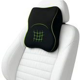 Premium Blue Memory Foam Pillow For Car Comfort & Support, Standard Size, Black | Luxurious Neck Rest For Car Seats To Relieve Neck Pain, Improve Posture & Enhance Driving Experience