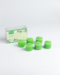 GREEN APPLE FRAGRANCE VOTIVE CANDLES SET OF 6 | BURNING TIME APPROX 5 HOURS
