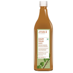 Jiva Natural Giloy Tulsi Juice, Boost Immunity Stamina, Pure, Natural & 100% Ayurvedic Juice, No Preservatives Or Added Sugar | 1 Litre 2.2lbs