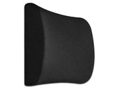 Back Support For Office Chair Cushion, Memory Foam Car Seat Pillow, Black - Standard Size | Lumbar Back Support Pillow For Back Pain | Chair Back Pillow For Driving, Multipurpose Use