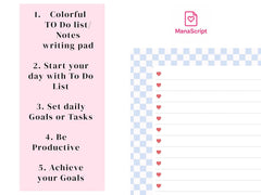 A5 Notes/To Do List Notepad, Beautiful Daily Checklist Pad, Tear-Off Sheets (Blue books) Pack Of 1