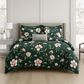 Queen Size Printed Double Bedsheet With Two Pillow Covers For Home | 90 X 100 Inches, Dark Green - Beautiful Bedsheet Set | Perfect For Gifting Wedding, Anniversary