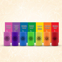 7 CHAKRAS GEM STONES REIKI MAGIC CANDLE | TAROT CANDLE BEST FOR DIWALI DECURATE
