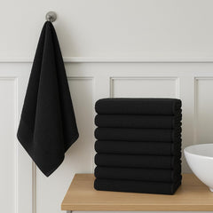 Bless Berries Soft Comfort 100% Cotton Bath Towel 1000 Gsm | Large Size Bathroom Towel For Men & Women (Black) - Pack Of 2