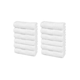 Trident Soft Comfort Air Rich 100% Cotton Face Towel 500 Gsm | Highly Absorbent Towels For Men/Women, 12 Pcs (White)
