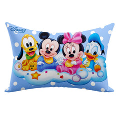 Kid's Disney Mickey & Mickey Friend Pillow For Sleeping, Sky Blue - 12 X 18 Inch | Cozy & Fluffy Super Soft Pillow | Suitable For All Sleepers, Multipurpose & Comfortable - 1 Pcs