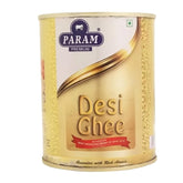 100% Pure Desi Ghee By Param Premium | Naturally Desi Ghee With Rich Aroma For Good For Body Muscles | (1 Litre) 33.8 Ounce | Tin Pack