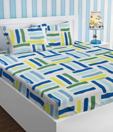 100% Microfiber Double Bedsheets With 2 Pillow Covers | 90 X 90 Inches, Multicolor | Durable & Long Lasting Fabric, Easy Hand & Machine Wash