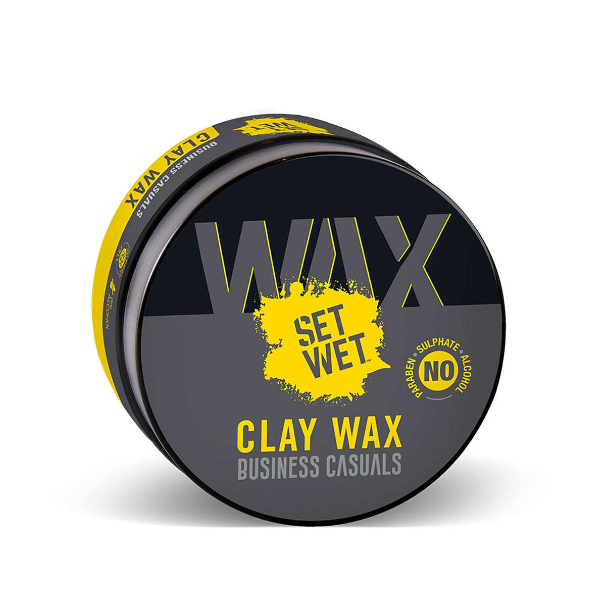 Set Wet Hair Wax For Men | Hair Clay Wax 60g 2.1 Oz. | Strong Hold , Ultra Matte Finish , With Bentonite Clay , Restylable Anytime , Easy Wash Off | No Paraben , No Sulphate , No Alcohol