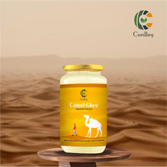 Organic Natural Camel Ghee By Curdley | Great Source Of Energy Healthy & Nutrients Camel Ghee For Helps Relieve Constipation | (500ml) 16.9 Ounce | Jar Pack