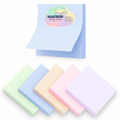 400 Sheets Macaron Sticky Notes Cube – Self-Adhesive, Vibrant Pastel Color Notes For Home, Office