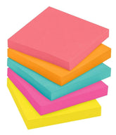 1000 Sticky Notes 5 Colors Fluorescent Paper Self Adhesive & Removable Sticky Notes Page Marker