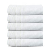 N G Products 100% Cotton Bath & Swim Towel 2000 Gsm | Super Absorbent & Soft Antibacteria Towel Set (White) - Pack Of 5