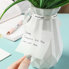 600 Pcs Transparent Sticky Notes Pad, Sticky Notes For Books Message Reminder, 12 Packs, White