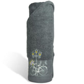 Rangoli 100% Cotton Martin Bath Towels 540 Gsm | Quick Dry, Ultra Soft, Highly Absorbent Printed Bath Towel For Men & Women Luxury & Highly Absorbent Towels - Grey (Set Of 1)