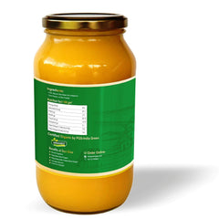 Organic Natural Desi Cow Ghee By Sanwali Farm | Vedic Bilona Method, Hand Churned Ghee For Boost Immunity | (500ml) 16.8 Ounce | Jar Pack