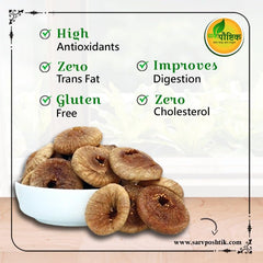 100% Natural Dried Figs Anjeer By Sarv Poshtik 450gm,| Rich Source Of Fibre Calcium & Iron | Low In Calories And Fat Free | Non-gmo Dried Figs | 15.8 Ounce