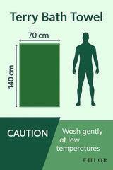 Ehlor Bamboo Bath Towel 450 Gsm | Ultra Soft & Quick Dry Antibacterial & Odor-Resistant | Eco-Friendly Towel For Bath, Spa & Gym (Sage Green)