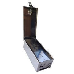 Stainless Steel Locker Boxes, Jewellery Boxes, Check Book Box, Cash Box, Bank Locker Box, Peti Size - 12 Inch Cash Box L-32cm, W-12cm, H-9.5cm With 2 Key