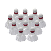 Verbier Set Of 10 Pcs White Feather Badminton Shuttlecocks For Sports Play , Perfect For Competition