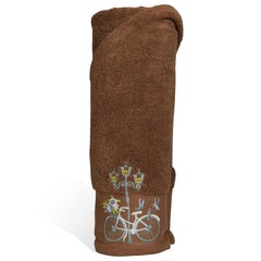 Rangoli 100% Cotton Martin Bath Towels 540 Gsm | Quick Dry, Ultra Soft, Highly Absorbent Printed Bath Towel For Men & Women Luxury & Highly Absorbent Towels - Brown (Set Of 1)