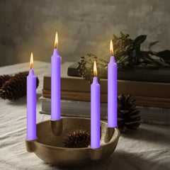 PURPLE ESPECIALLY MEANT HEALING, CHAKRAS, RITUAL CANDLE PACK OF 10 STICK CANDLES