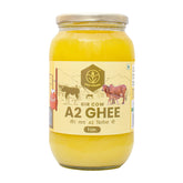 Pure Natural A2 Gir Cow Ghee By Shiva Organic | High In Protein Fiber & Healthy Delicious Desi Ghee Good For Dishes | (1 Litr) 33.8 Ounce | Jar Pack