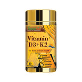 Vitaminnica Vitamin D3+ K2 , Support Bone & Heart Health For Men & Women | 60 Capsules 100gm 0.2lbs