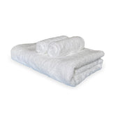 Heelium Bamboo Towel Set 1 Bath & 2 Face Towel 800 Gsm | Super Soft & Antibacterial Towel (White) - 3 Piece