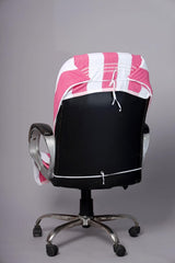 Vvip Home 100% Cotton Luxary Office Chair Towel 550 Gsm (Pink Line)