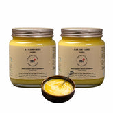 100% Natural A2 Cow Ghee By Lush Living | Rich In Protein Fiber & Delicious Healthy Desi Cow Ghee For Overall Health | 1 Litre (500ml * 2) 33.8 Ounce | Jar Pack