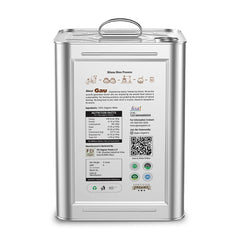 Pure Gir Cow Ghee By Gau Organics | Natural Hand Made Curd Churned Desi Ghee Good For Improves Digestion | (5 Litr) 169.0 Ounce | Tin Pack