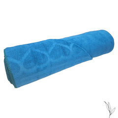 Nive Home Linens Microfiber Bath Towel 400 Gsm | Self Design, Ultra Soft, Super Absorbent, Quick Dry (Teal)