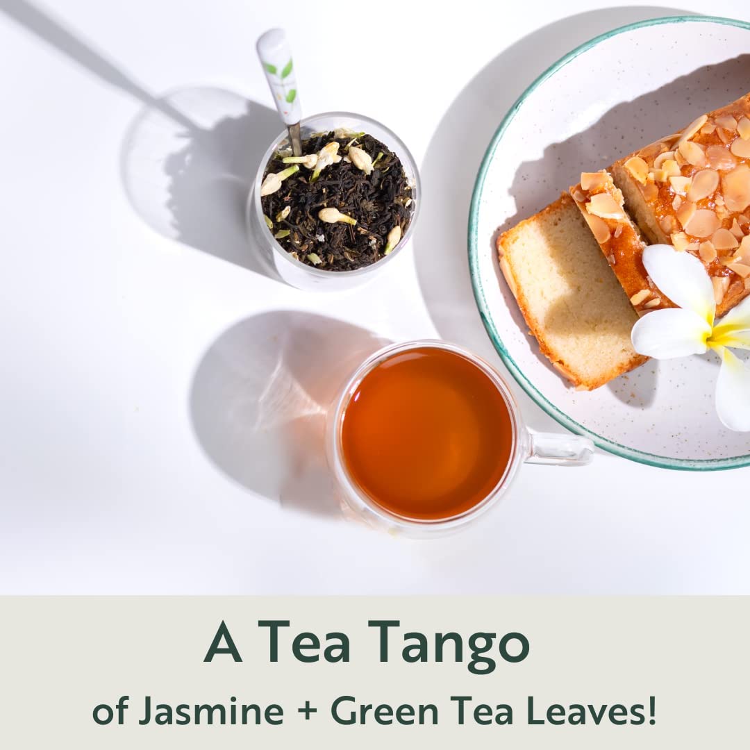 Luxmi Estates Midnight Bloom Jasmine Green Tea Pack Of 2 - 100gm, 3.5 Ounce, 50 Cups In Each | USDA Certified Organic Tea - Low Caffeine Green Tea | Additives Free Darjeeling Green Tea Luxmi Estates Midnight Bloom Jasmine Green Tea Pack Of 2 - 100gm, 3.5 Ounce, 50 Cups In Each | USDA Certified Organic Tea - Low Caffeine Green Tea | Additives Free Darjeeling Green Tea