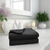 Sassoon Venir Microfiber 2 Piece Hand Towels 450 Gsm | Absorbent & Quick Dry Multipurpose Hand Towels (Black)