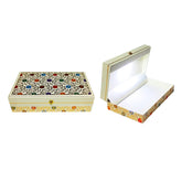 Gold Plated Gloss Touch Mgi Floral Led Light Box For Decorative Box, Wedding Fancy Shagun Cash Box, Jewellery Box, Money Box, Gaddi Box, Colour - Multicolor