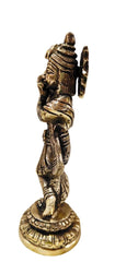 Lord Krishna Murti, Long Krishna Statue, Brass, Bronze, Idol - Size 6 Inch, Religious, God Idol, Radhe Krishna, Thakur Ji Statue, Occasion, Makhan Chor, For Home, Workplace, Office, Gifts